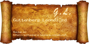 Guttenberg Leonárd névjegykártya