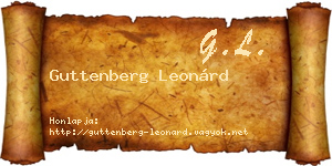 Guttenberg Leonárd névjegykártya
