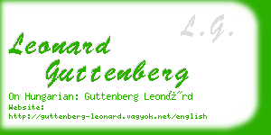 leonard guttenberg business card